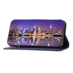 For Oppo A17 4G / A17k 4G Anti-scratch PU Leather Case Wallet Magnetic Closure Imprinted Rhombus Pattern Phone Stand Calf Texture Cover with Strap