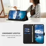 Til Samsung Galaxy A57 5G Læder Taske Pung Stand Enkel Farve Anti-fald Telefoncover