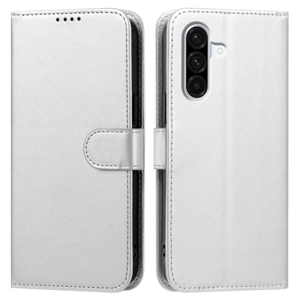 Til Samsung Galaxy A57 5G Læder Taske Pung Stand Enkel Farve Anti-fald Telefoncover