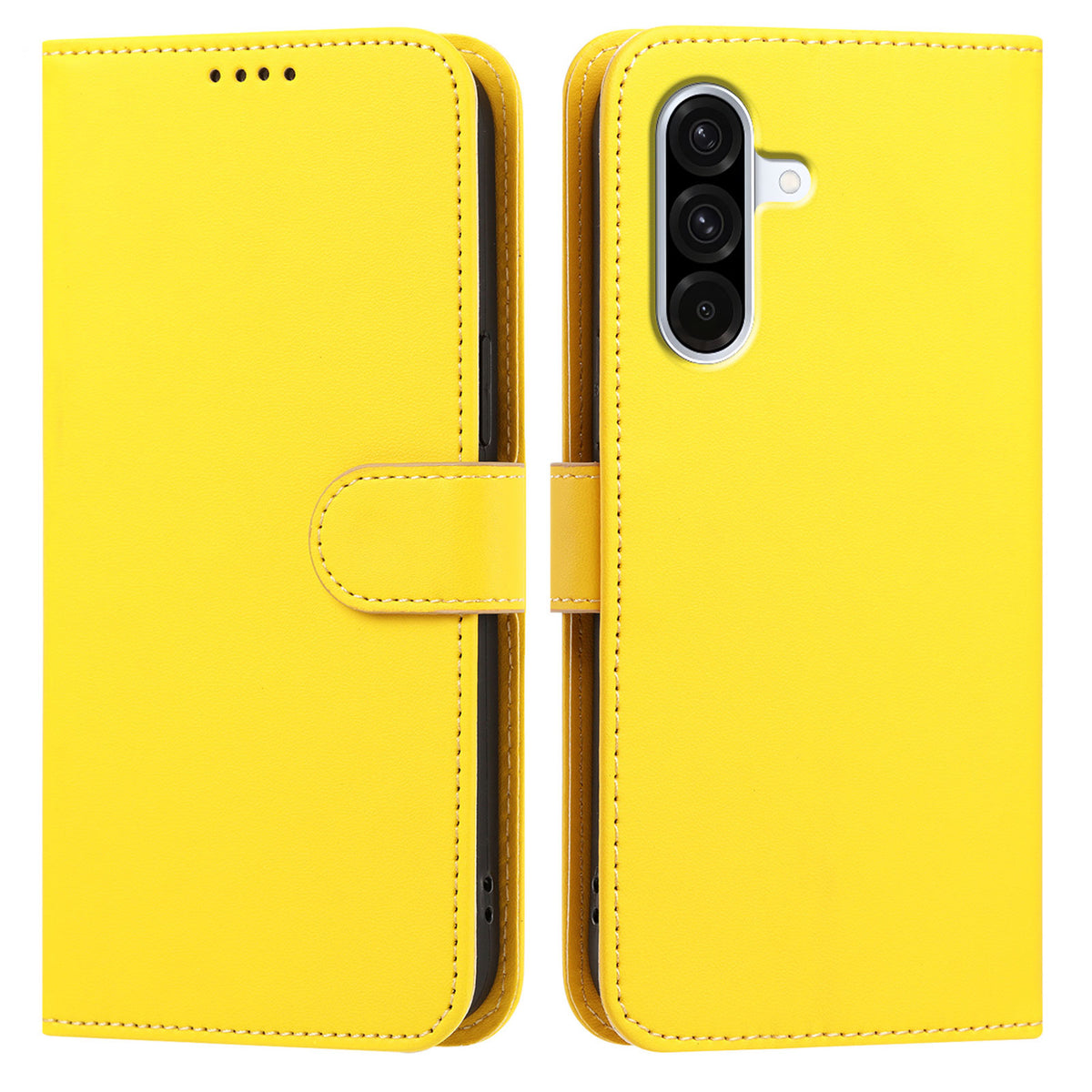 Til Samsung Galaxy A57 5G Læder Taske Pung Stand Enkel Farve Anti-fald Telefoncover