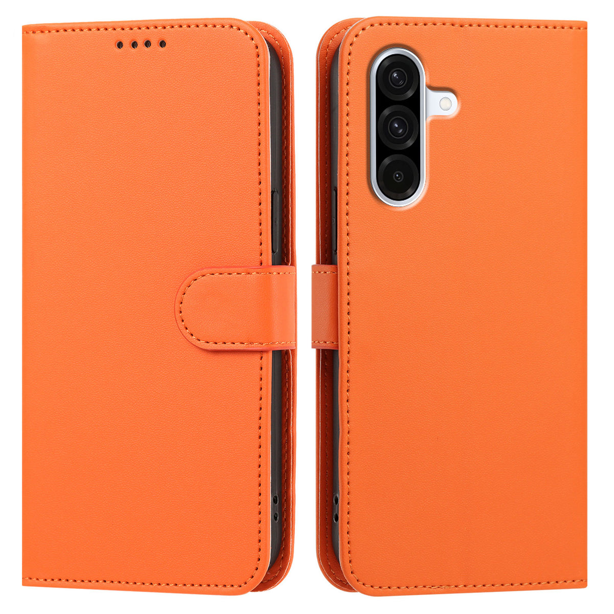 Til Samsung Galaxy A57 5G Læder Taske Pung Stand Enkel Farve Anti-fald Telefoncover