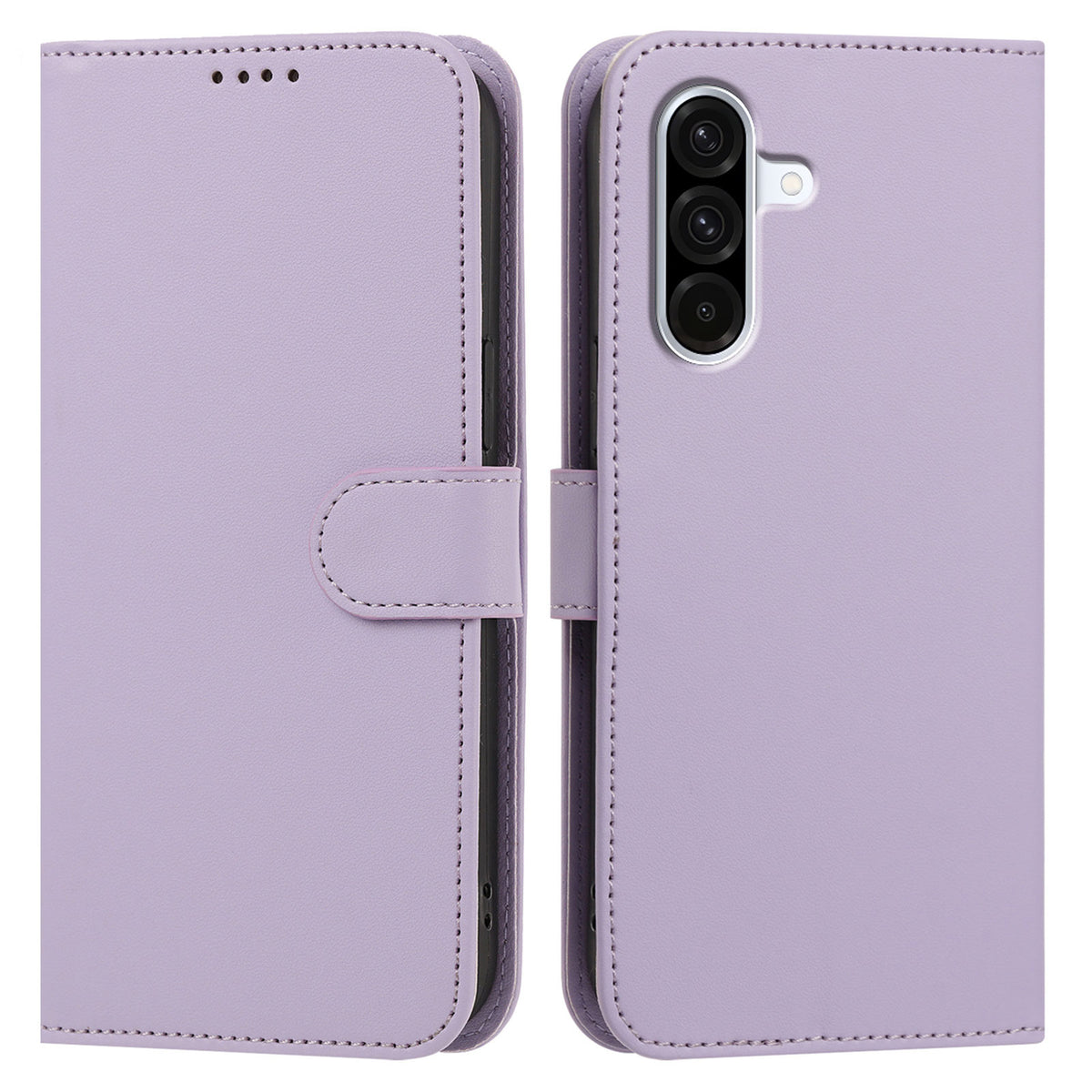 Til Samsung Galaxy A57 5G Læder Taske Pung Stand Enkel Farve Anti-fald Telefoncover
