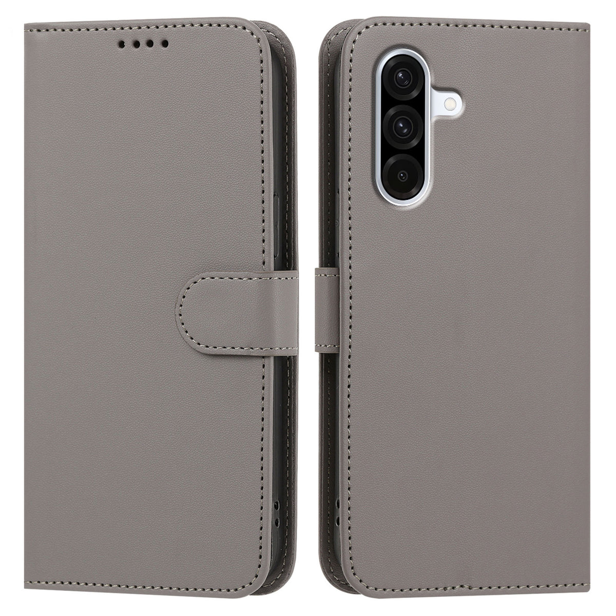 Til Samsung Galaxy A57 5G Læder Taske Pung Stand Enkel Farve Anti-fald Telefoncover