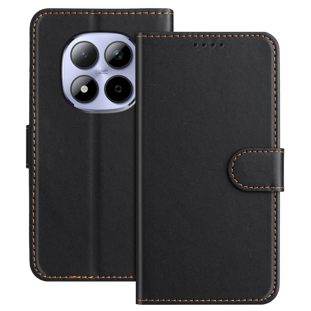For Xiaomi Redmi Note 15 Pro 4G (Global) Leather Case Wallet Stand Solid Color Anti Drop Phone Cover