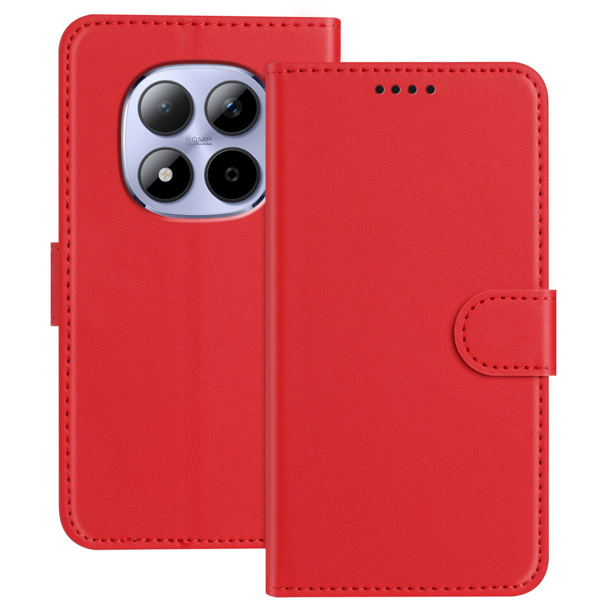 For Xiaomi Redmi Note 15 Pro 4G (Global) Leather Case Wallet Stand Solid Color Anti Drop Phone Cover