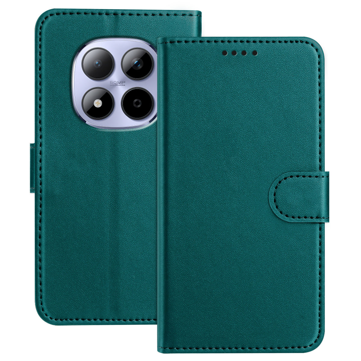 For Xiaomi Redmi Note 15 Pro 4G (Global) Leather Case Wallet Stand Solid Color Anti Drop Phone Cover