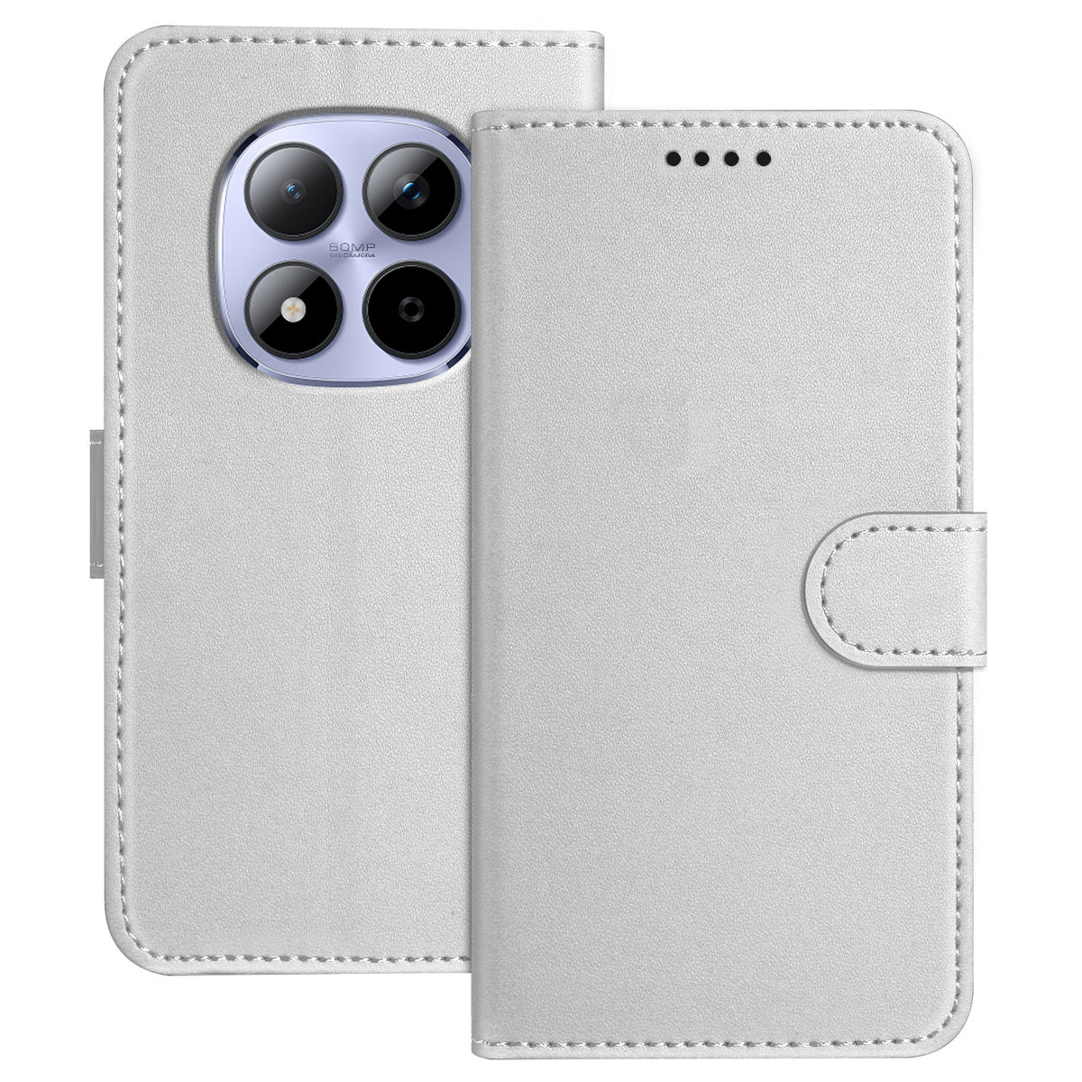 For Xiaomi Redmi Note 15 Pro 4G (Global) Leather Case Wallet Stand Solid Color Anti Drop Phone Cover
