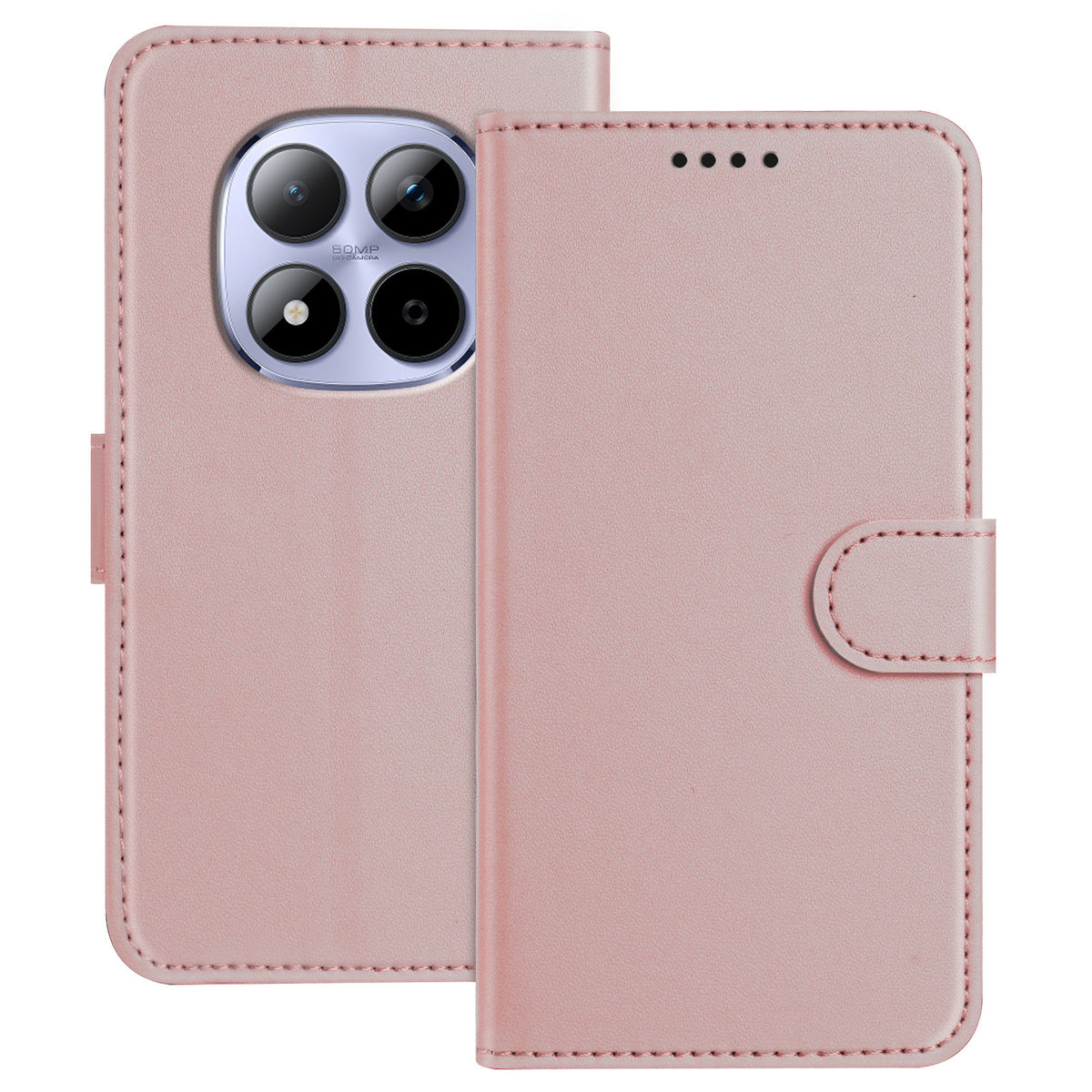 For Xiaomi Redmi Note 15 Pro 4G (Global) Leather Case Wallet Stand Solid Color Anti Drop Phone Cover