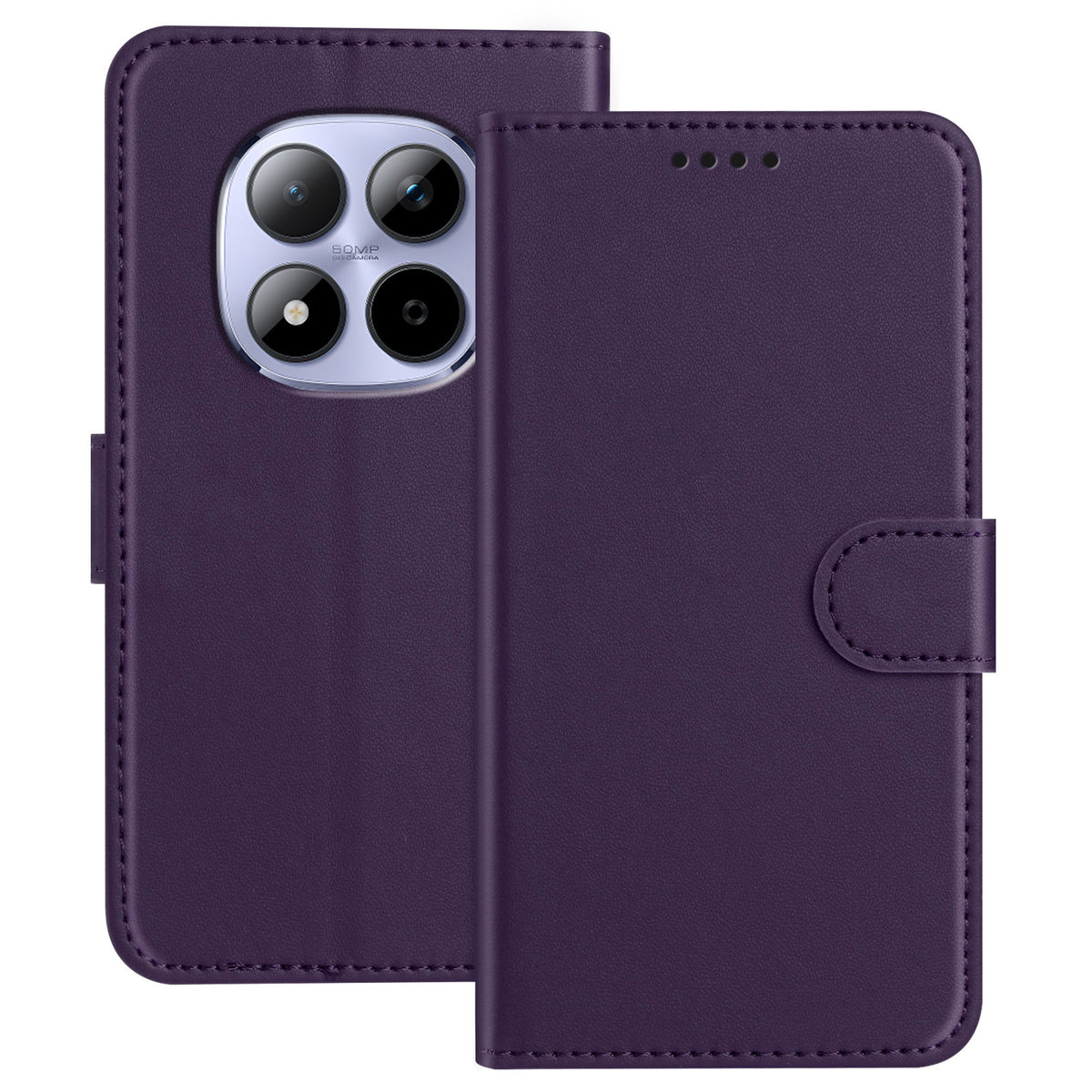 For Xiaomi Redmi Note 15 Pro 4G (Global) Leather Case Wallet Stand Solid Color Anti Drop Phone Cover
