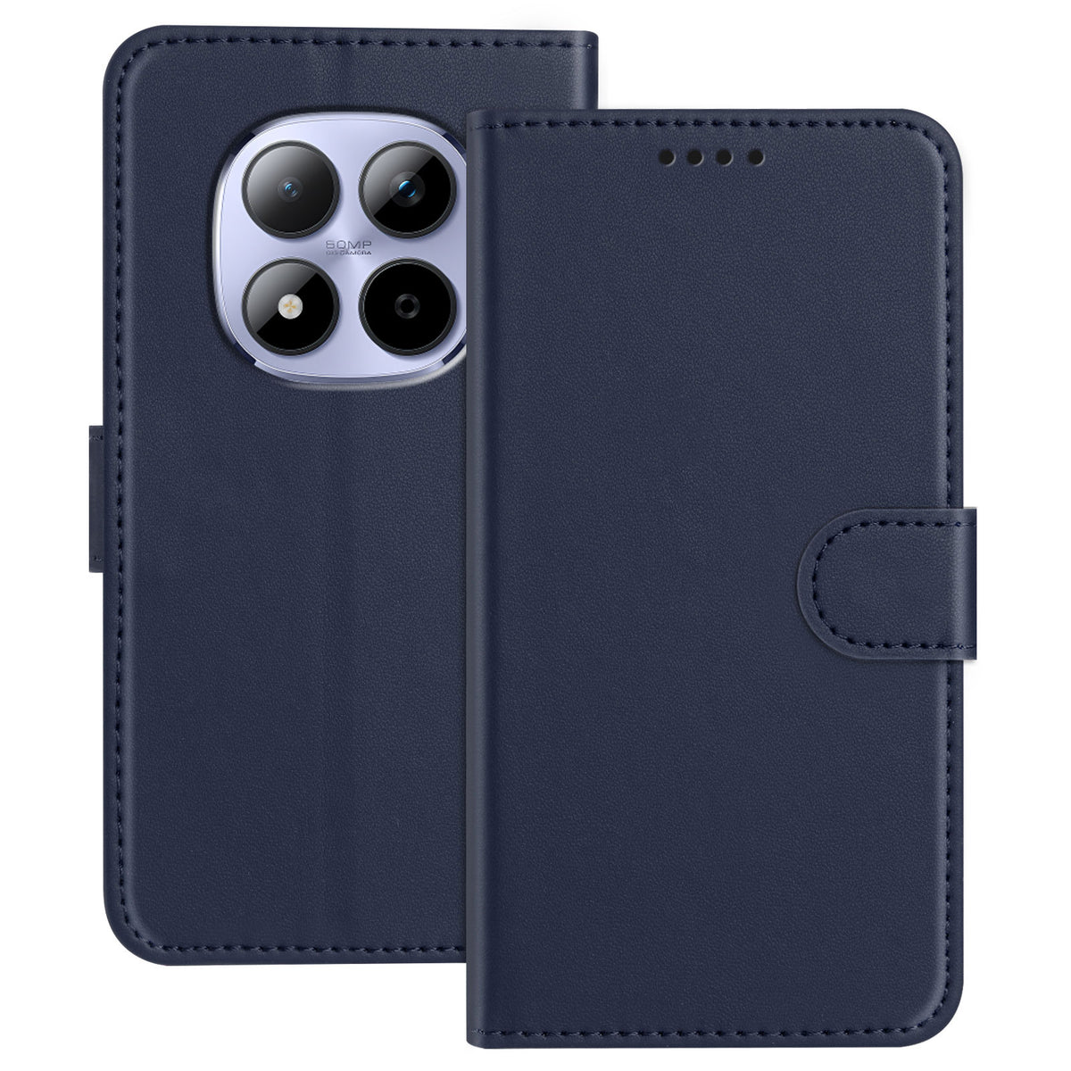 For Xiaomi Redmi Note 15 Pro 4G (Global) Leather Case Wallet Stand Solid Color Anti Drop Phone Cover