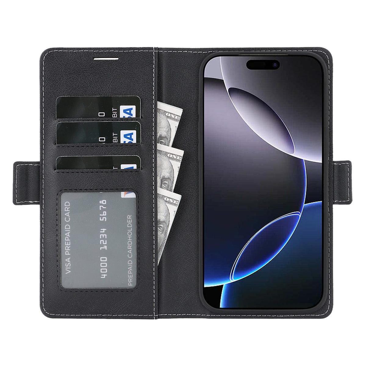 For iPhone 13 Pro Max Case Detachable 2 in 1 Leather Wallet Phone Cover Compatible with MagSafe