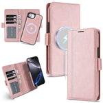 For iPhone 17th / 16th Case Detachable 2-in-1 Leather Wallet Phone Cover Compatible with MagSafe