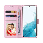 For Samsung Galaxy S23 PU Leather Shockproof Phone Stand Case Stylish Lacquered RFID Blocking Wallet Cover