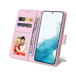For Samsung Galaxy S23 PU Leather Shockproof Phone Stand Case Stylish Lacquered RFID Blocking Wallet Cover