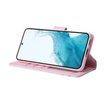 For Samsung Galaxy S23 PU Leather Shockproof Phone Stand Case Stylish Lacquered RFID Blocking Wallet Cover