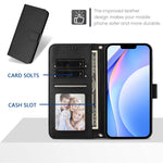 Til Samsung Galaxy A57 5G Pung Etui RFID Blokerende Kalvetekstur Læder Stander Telefon Cover med Rem