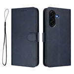 Til Samsung Galaxy A57 5G Pung Etui RFID Blokerende Kalvetekstur Læder Stander Telefon Cover med Rem