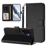 For Samsung Galaxy A37 5G / A36 5G / A56 5G Leather Case Wallet Stand Phone Cover with Wrist Strap
