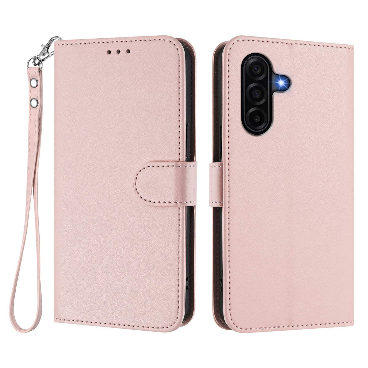 For Samsung Galaxy A37 5G / A36 5G / A56 5G Leather Case Wallet Stand Phone Cover with Wrist Strap