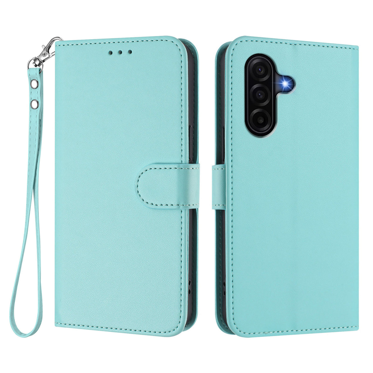 For Samsung Galaxy A37 5G / A36 5G / A56 5G Leather Case Wallet Stand Phone Cover with Wrist Strap