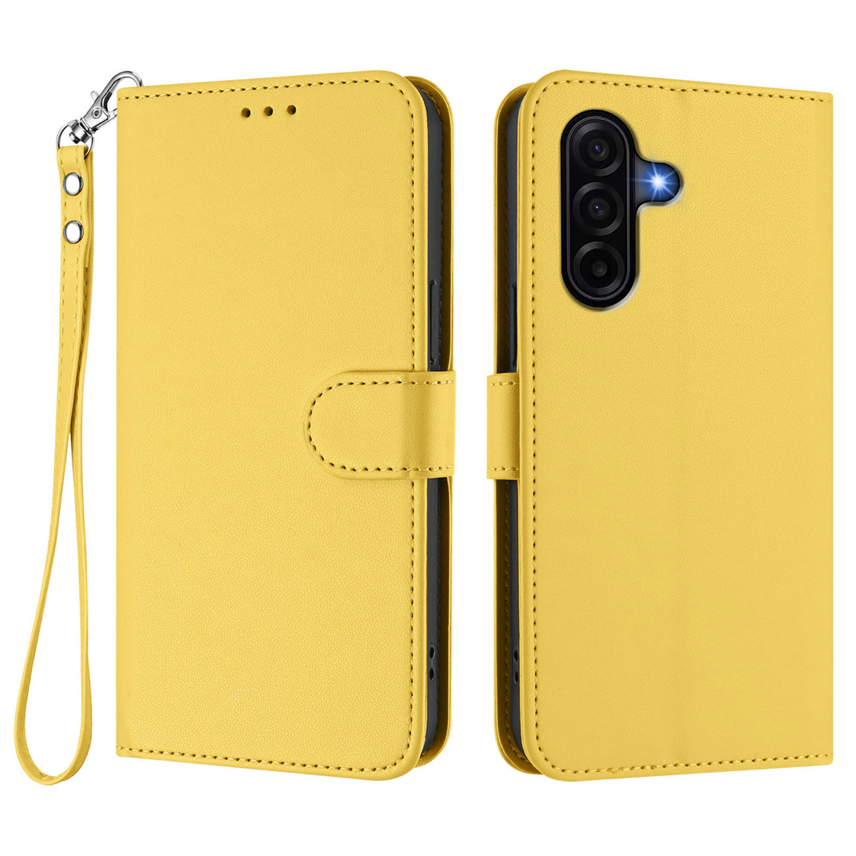 For Samsung Galaxy A37 5G / A36 5G / A56 5G Leather Case Wallet Stand Phone Cover with Wrist Strap