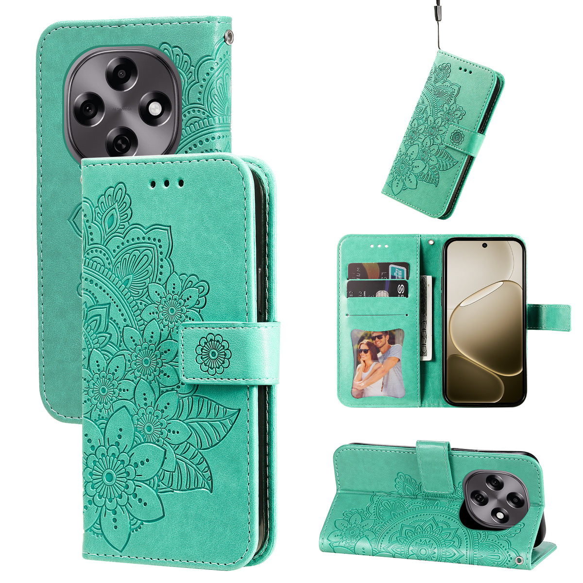 For Oppo F31 Pro 5G / Oppo A6 Pro 5G (China) Case Floral Pattern PU Leather Wallet Stand Phone Cover