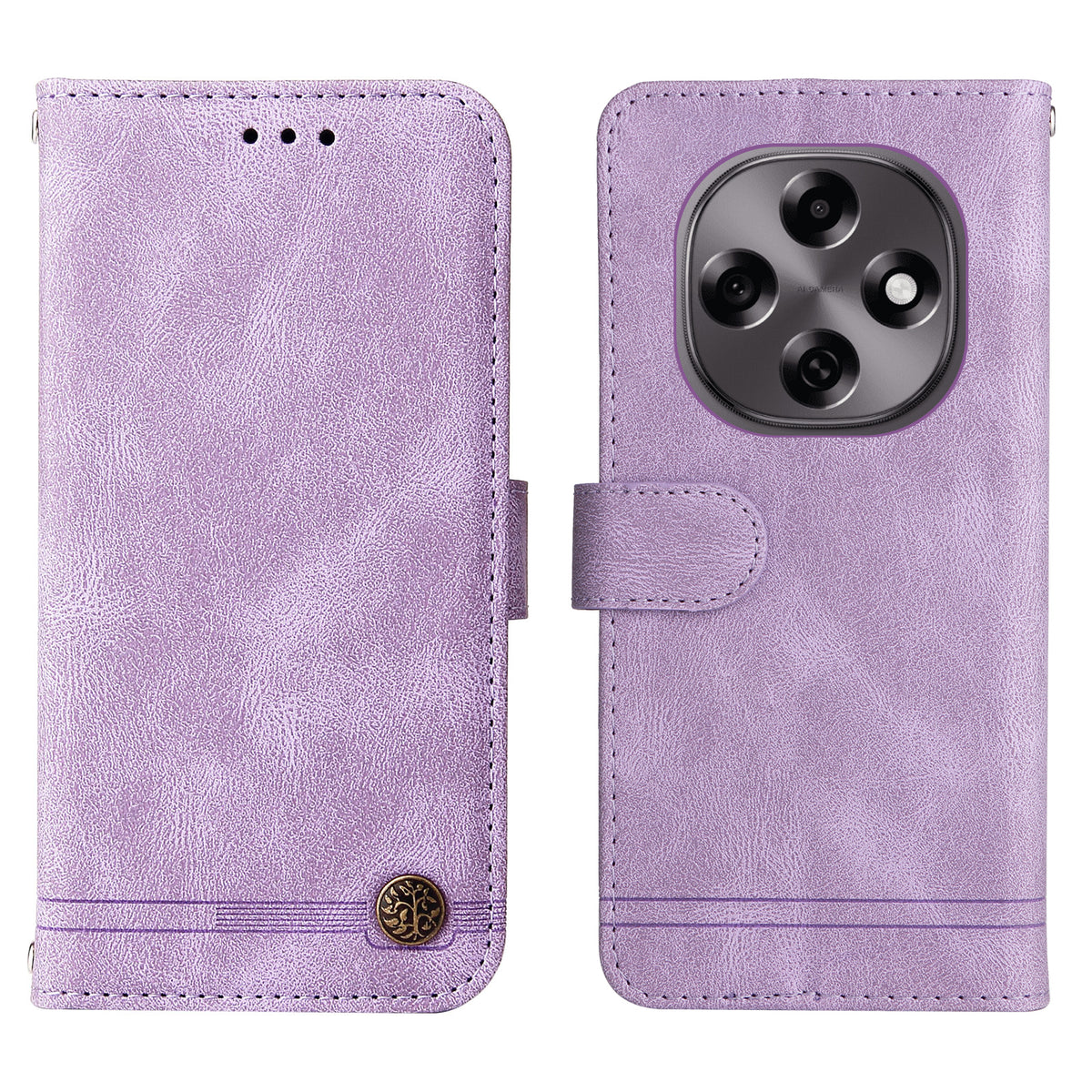 For Oppo F31 Pro 5G / Oppo A6 Pro 5G (China) Leather Wallet Cases Skin Touch Phone Cover Stand with Strap