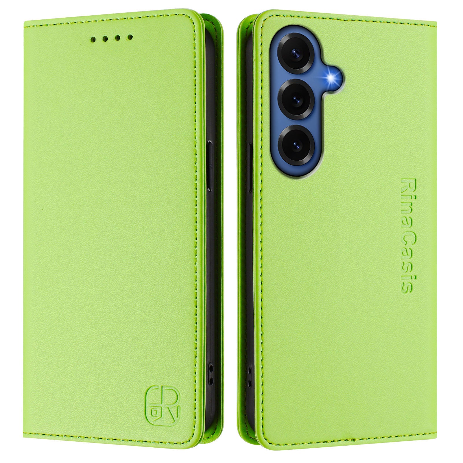For Samsung Galaxy S26+ Leather Case RINACASIS RC01 Phone Cover with RFID Blocking Wallet Stand