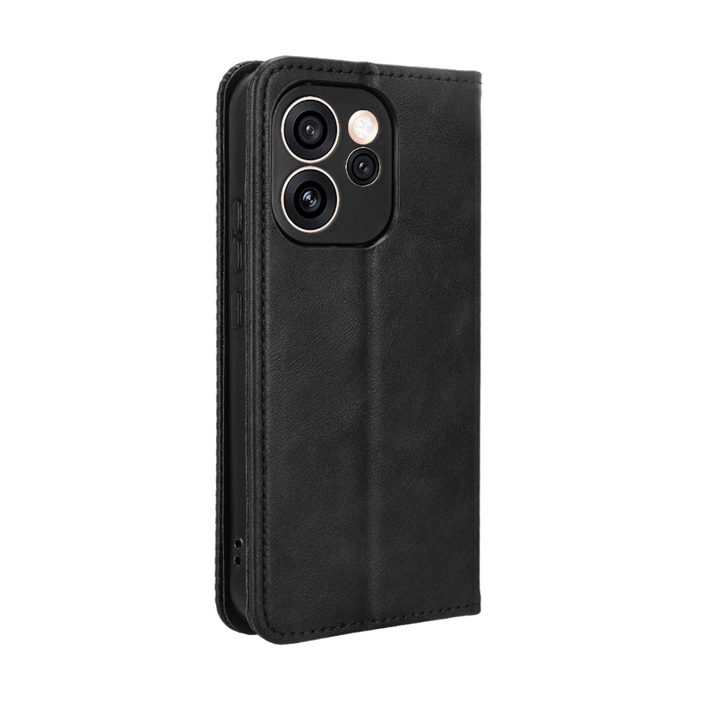 For Oppo Reno15 Pro Max 5G (Global) / Reno15 Pro 5G (China) Leather Case Wallet Stand Retro Texture Phone Cover