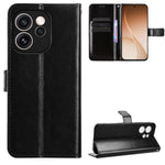Oppo Reno15 Pro Max 5G (Global) / Reno15 Pro 5G (Kina) PU-läderskal med rem Crazy Horse Texture Phone Fold Cover