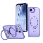 For iPhone 17e / 16e Case Rotating Kickstand Skin-touch TPU + PC Phone Cover Compatible with MagSafe