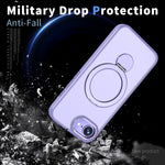 For iPhone 17e / 16e Case Rotating Kickstand Skin-touch TPU + PC Phone Cover Compatible with MagSafe