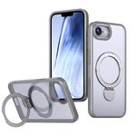 For iPhone 17e / 16e Case Rotating Kickstand Skin-touch TPU + PC Phone Cover Compatible with MagSafe