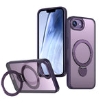 For iPhone 17e / 16e Case Rotating Kickstand Skin-touch TPU + PC Phone Cover Compatible with MagSafe