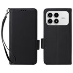 Xiaomi Poco F8 Pro 5G / Redmi K90 5G Skal Litchi Texture Plånboksläder mobilskal med Handledsrem