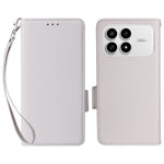 Xiaomi Poco F8 Pro 5G / Redmi K90 5G Skal Litchi Texture Plånboksläder mobilskal med Handledsrem