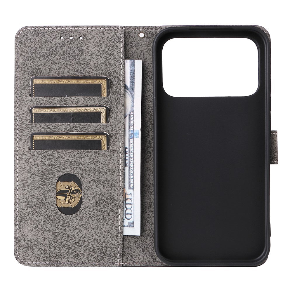 For Xiaomi Poco F8 Pro 5G  /  Redmi K90 5G Case Wallet RFID Blocking PU Leather Phone Cover Stand with Strap - Black