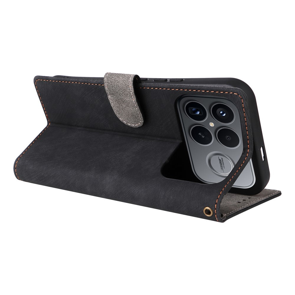 For Xiaomi Poco F8 Ultra / Redmi K90 Pro Max 5G Case Wallet RFID Blocking PU Leather Phone Cover Stand with Strap