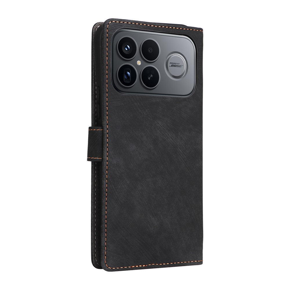 For Xiaomi Poco F8 Ultra / Redmi K90 Pro Max 5G Case Wallet RFID Blocking PU Leather Phone Cover Stand with Strap