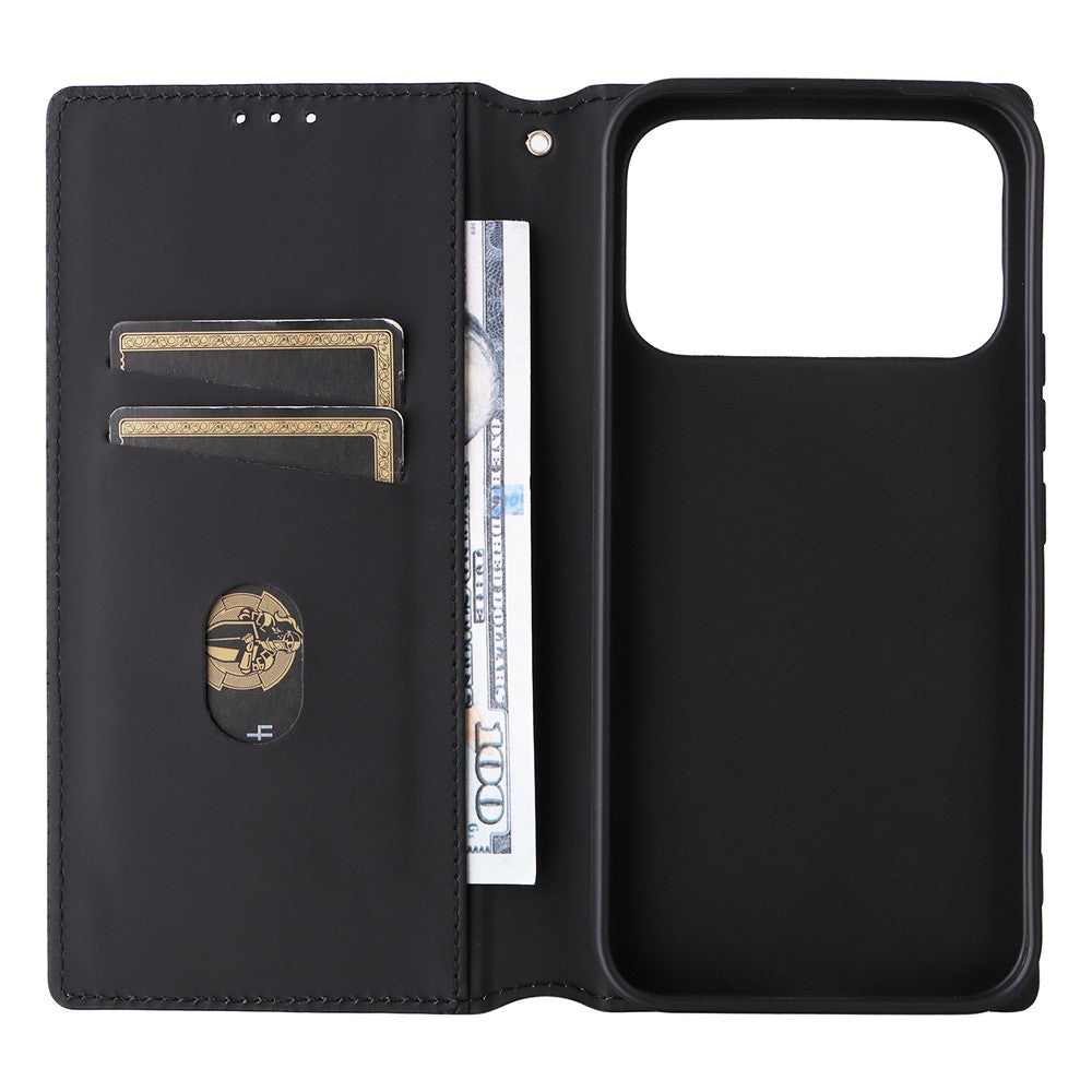 For Xiaomi Poco F8 Ultra  /  Redmi K90 Pro Max 5G Case Wallet Rhombus Imprinted PU Leather Phone Cover
