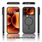 For Xiaomi 17 Pro Max Magnetic Case TPU Frame Acrylic Back Phone Cover Skin Touch