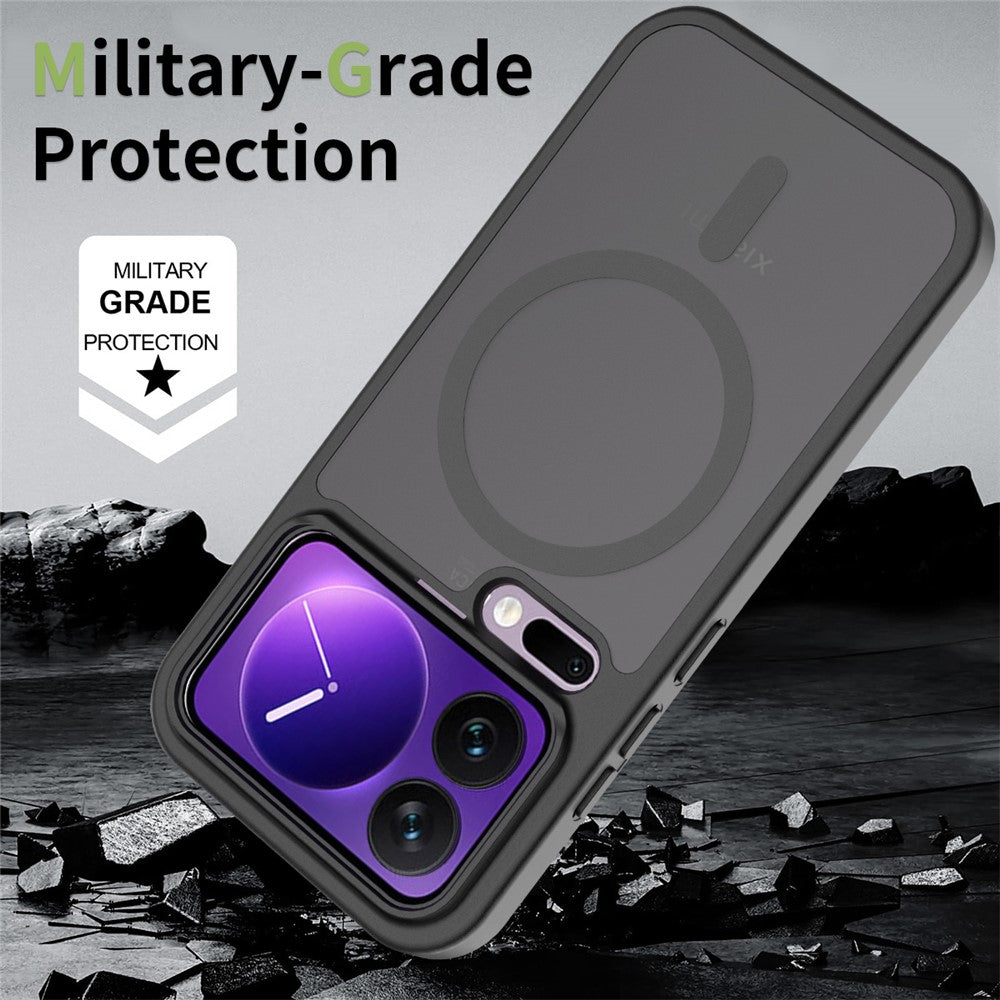 For Xiaomi 17 Pro Magnetic Case TPU Frame Acrylic Back Phone Cover Skin Touch