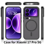 For Xiaomi 17 Pro Magnetic Case TPU Frame Acrylic Back Phone Cover Skin Touch