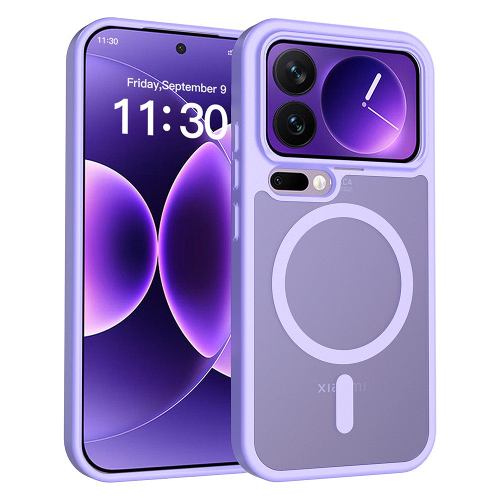 For Xiaomi 17 Pro Magnetic Case TPU Frame Acrylic Back Phone Cover Skin Touch