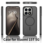 For Xiaomi 15T Magnetic Case TPU Frame Acrylic Back Phone Cover Skin Touch