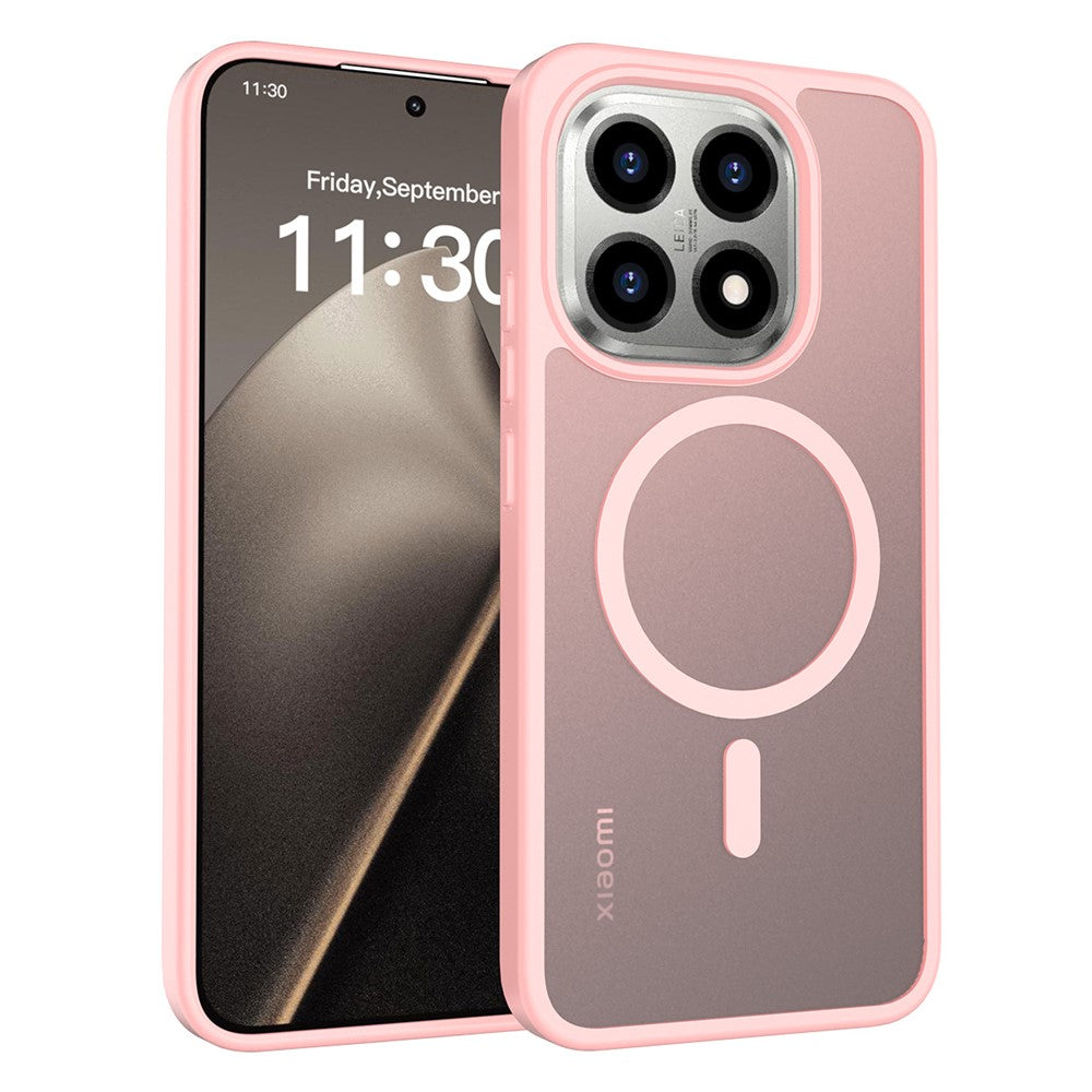 For Xiaomi 15T Magnetic Case TPU Frame Acrylic Back Phone Cover Skin Touch