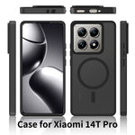 For Xiaomi 14T Pro Magnetic Case TPU Frame Acrylic Back Phone Cover Skin Touch