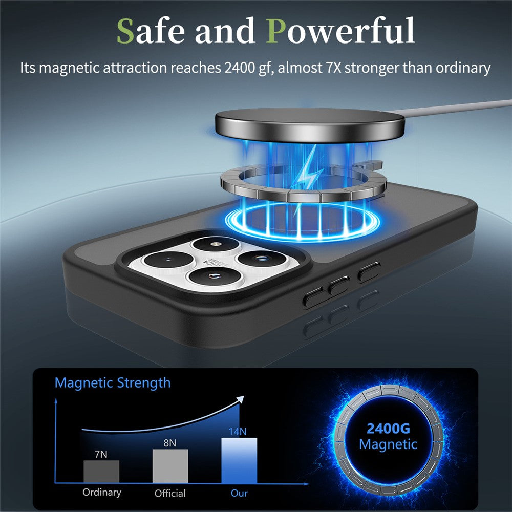 For Xiaomi 17 Case Magnetic Case TPU Frame Acrylic Back Phone Cover Skin Touch