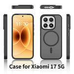 For Xiaomi 17 Case Magnetic Case TPU Frame Acrylic Back Phone Cover Skin Touch