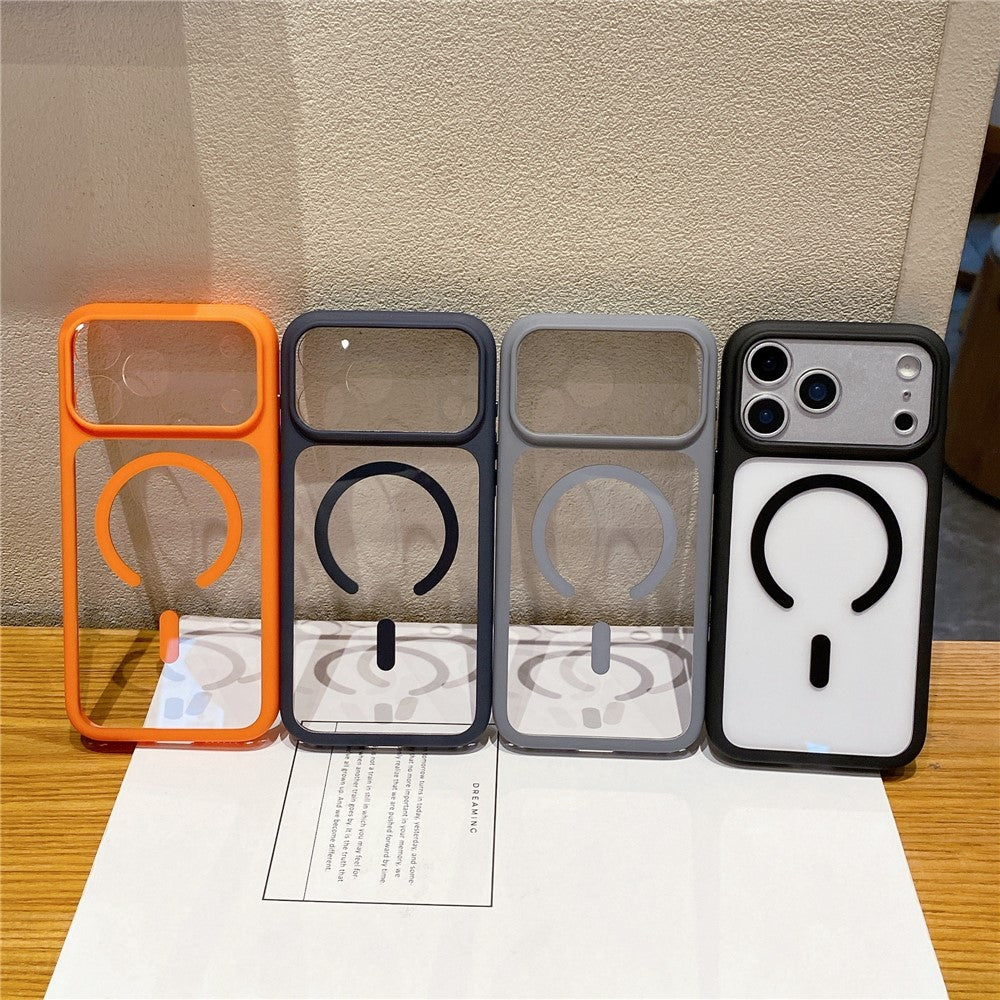 For iPhone 18 Pro / 17 Pro Case Compatible with MagSafe Precise Cutouts 2.5mm Clear PC TPU Phone Cover with AI Button